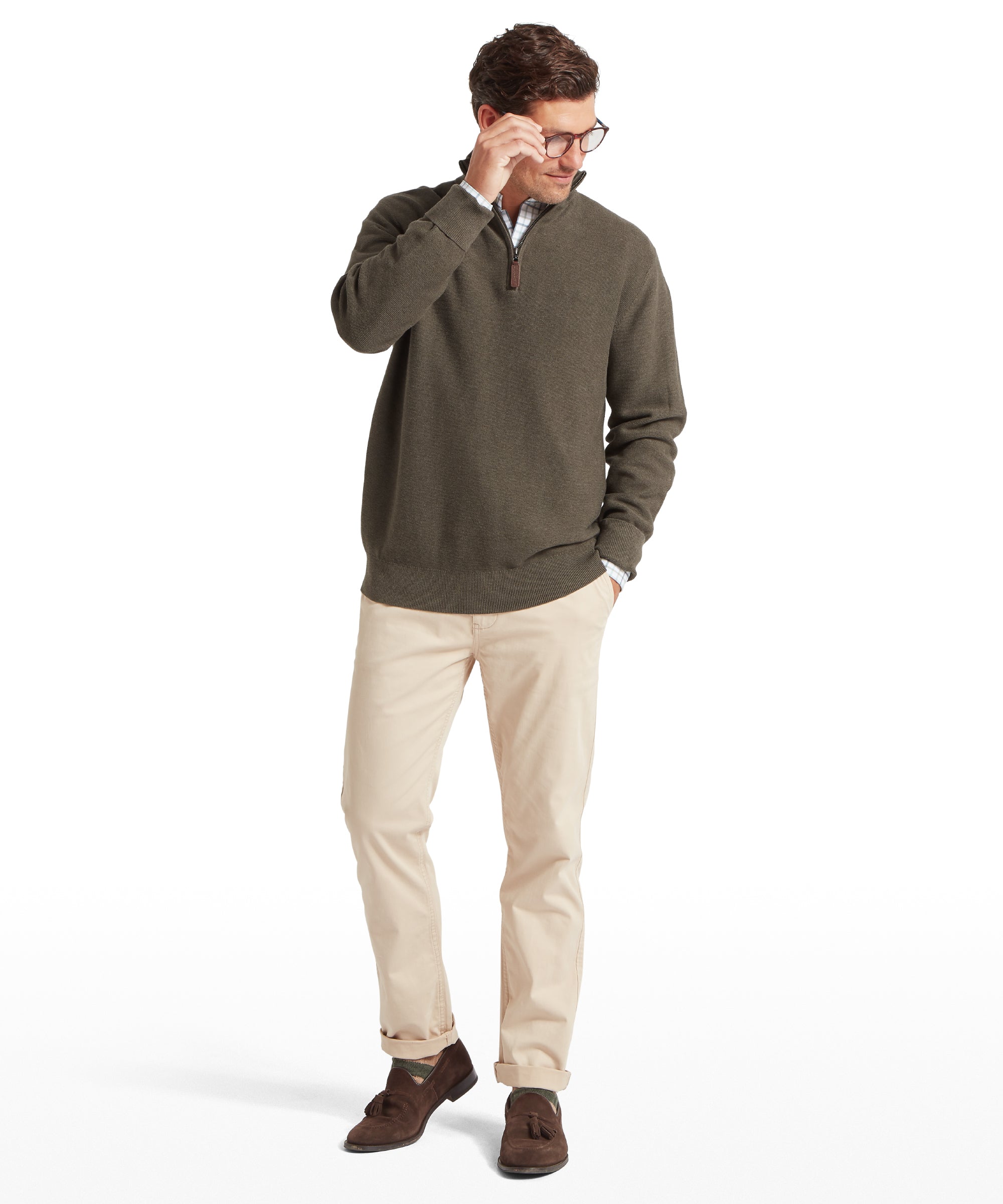 An image of the Schoffel Porthleven 1/4 Zip Jumper