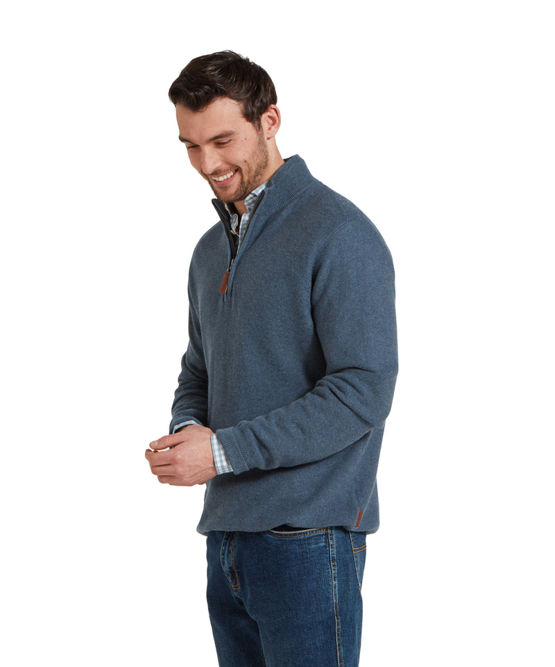 An image of the Schoffel Porthleven 1/4 Zip Jumper