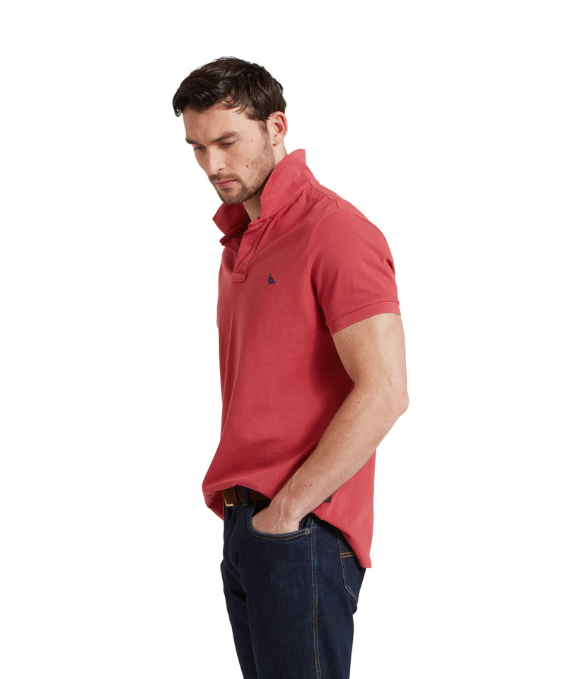 An image of the Schoffel St Ives Garment Dyed Polo Shirt