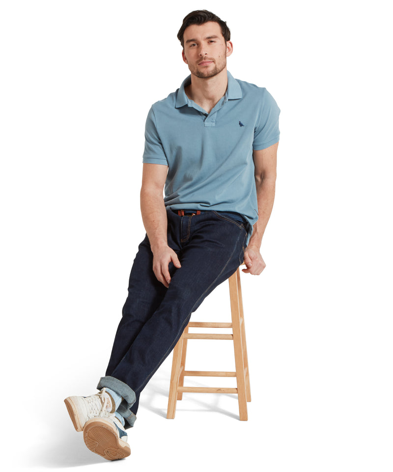 An image of the Schoffel St Ives Garment Dyed Polo Shirt