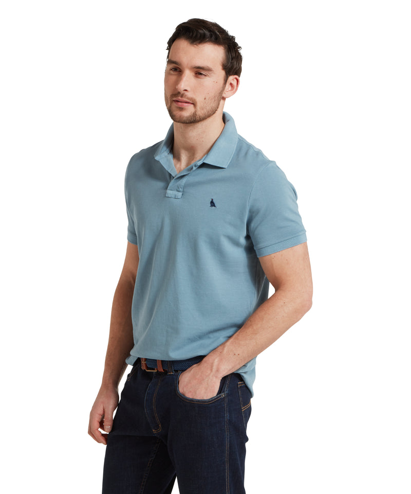 An image of the Schoffel St Ives Garment Dyed Polo Shirt