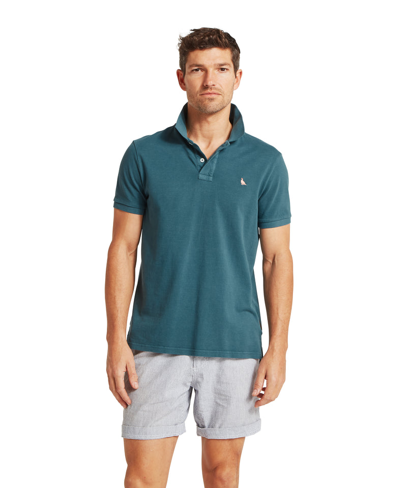 An image of the Schoffel St Ives Garment Dyed Polo Shirt