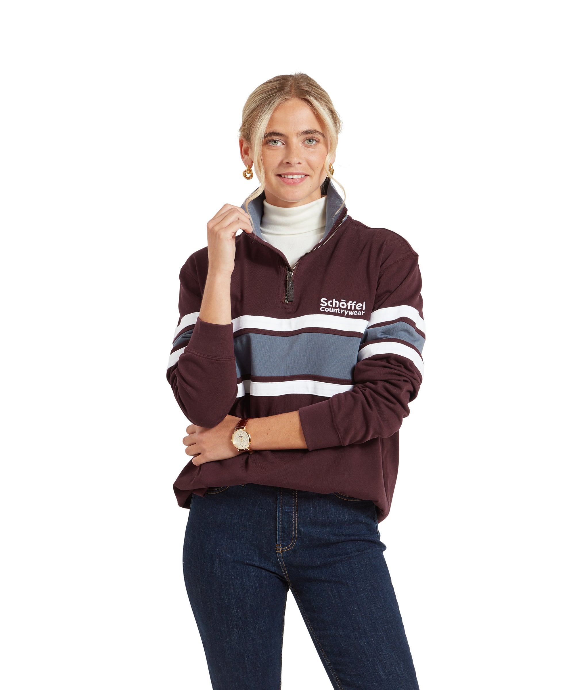 An image of the Schoffel Unisex Exmouth Heritage 1/4 Zip
