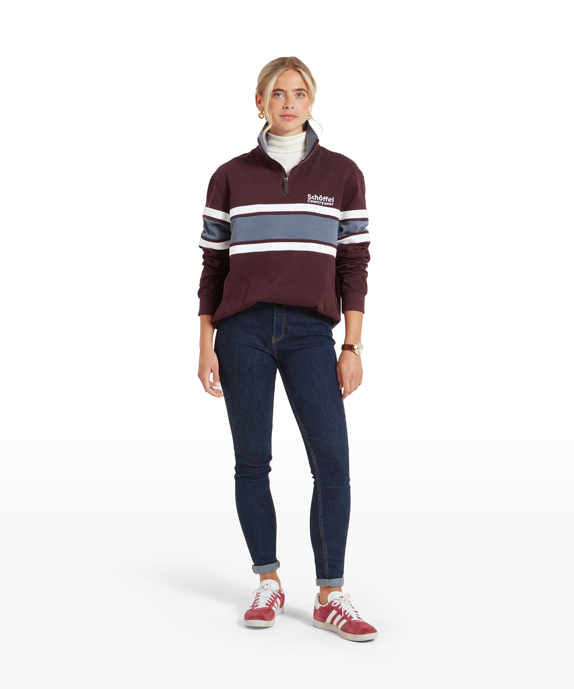 An image of the Schoffel Unisex Exmouth Heritage 1/4 Zip