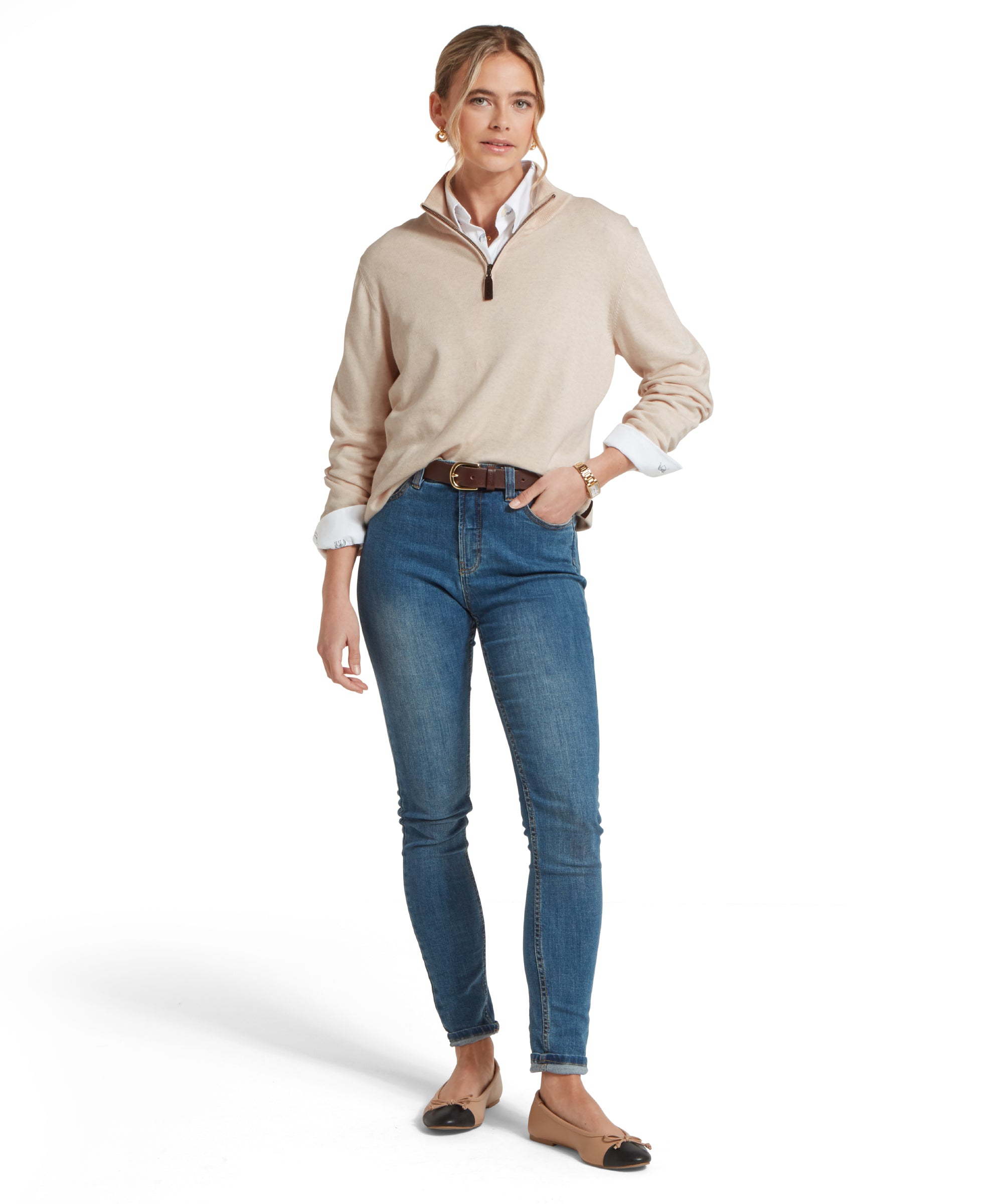 An image of the Schoffel Polperro Pima Cotton 1/4 Zip