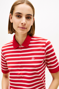 An image of the Tommy Hilfiger Script Lyocell Zip Polo
