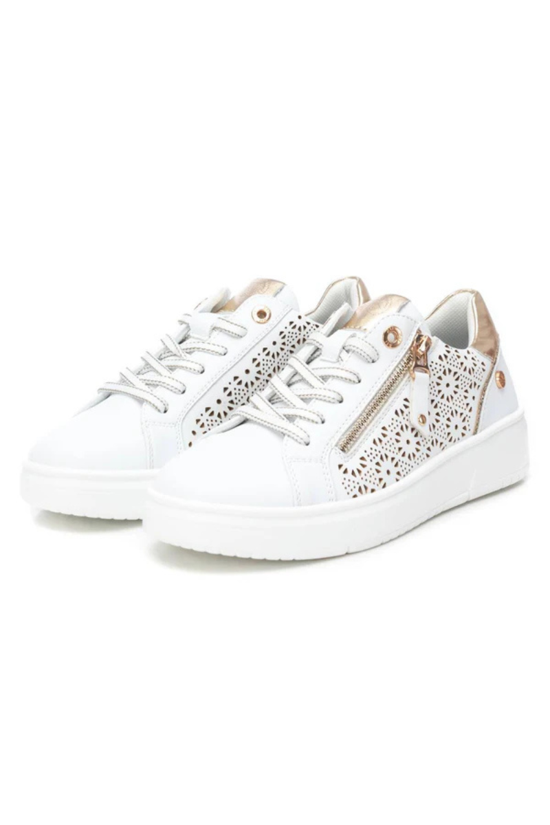 Side Zip Patterned Trainer