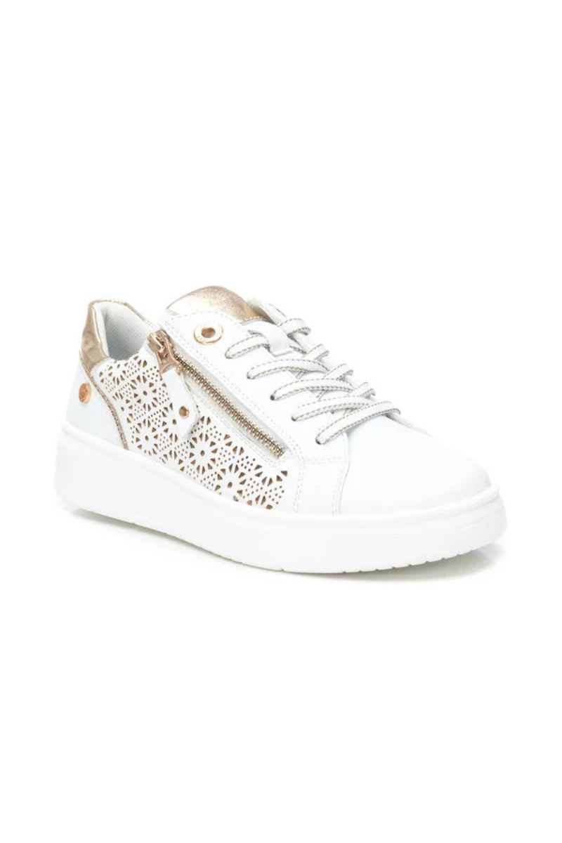 Side Zip Patterned Trainer