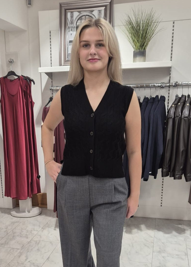 An image of the Marella Silvana Knitted Waistcoat