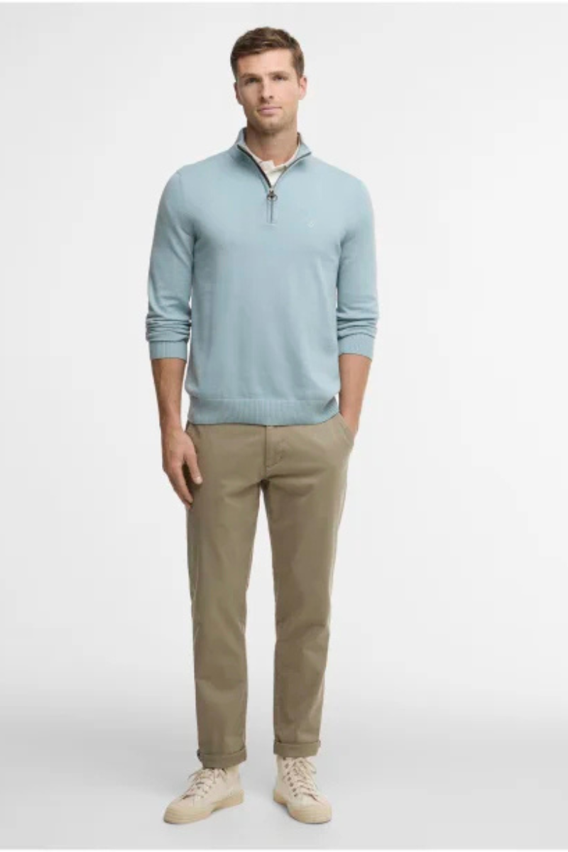 An image of the Barbour Lingwood Compact Cotton Half Zip Sweater