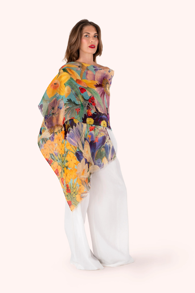 An image of the Powder Linen/Cotton Scarf