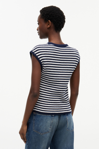 Gold Button Square Neck Top