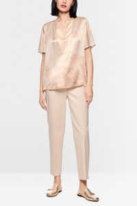 An image of the Marc Cain Short-sleeved Pure Silk Blouse