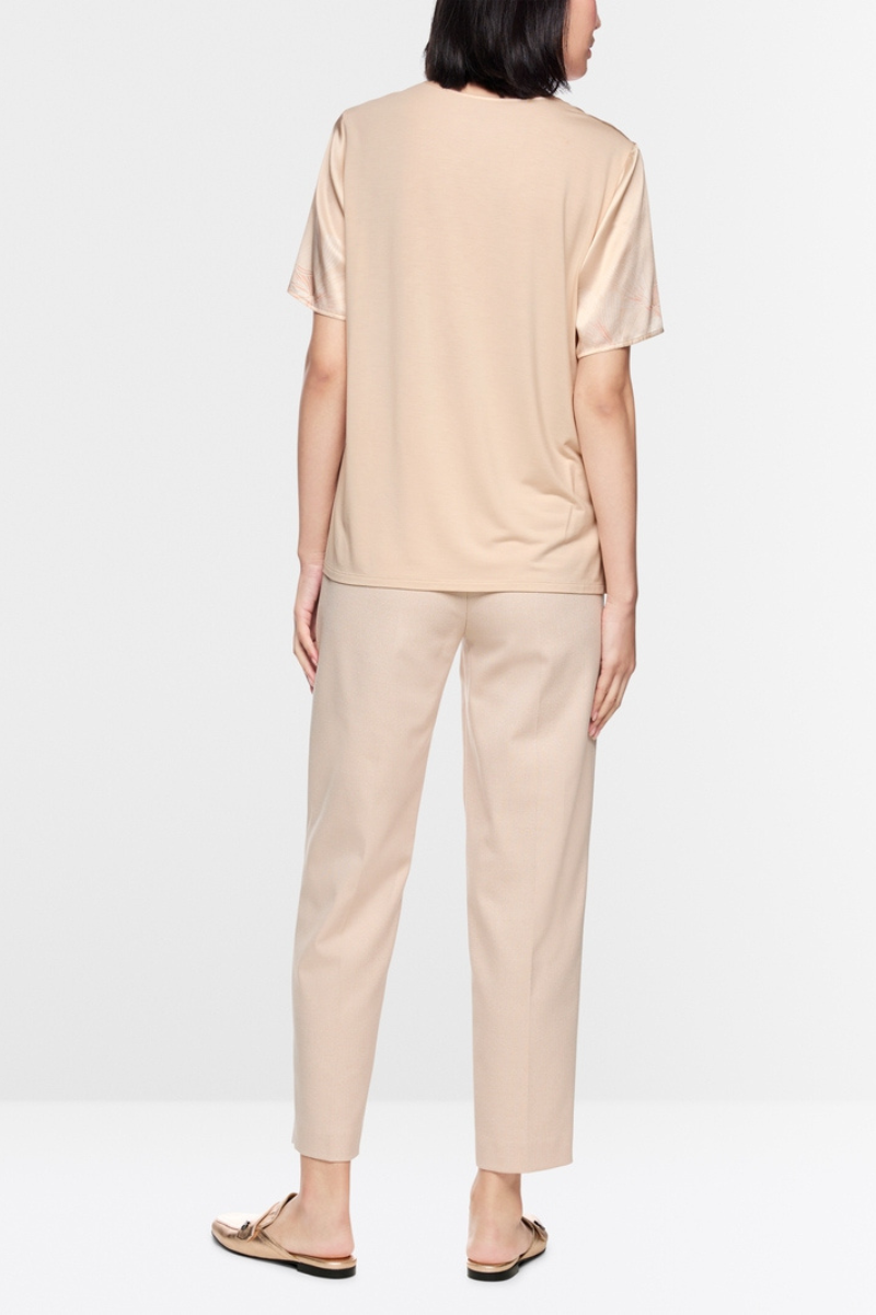 An image of the Marc Cain Short-sleeved Pure Silk Blouse