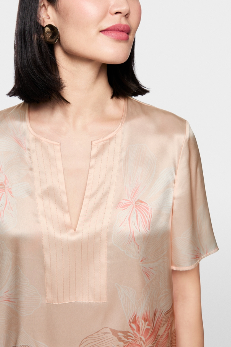 An image of the Marc Cain Short-sleeved Pure Silk Blouse