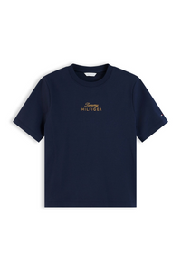 Logo Embroidery Crew Neck T-Shirt