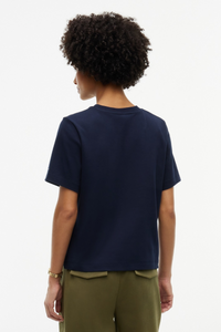 Logo Embroidery Crew Neck T-Shirt