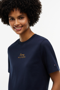 Logo Embroidery Crew Neck T-Shirt