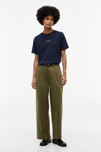 Logo Embroidery Crew Neck T-Shirt