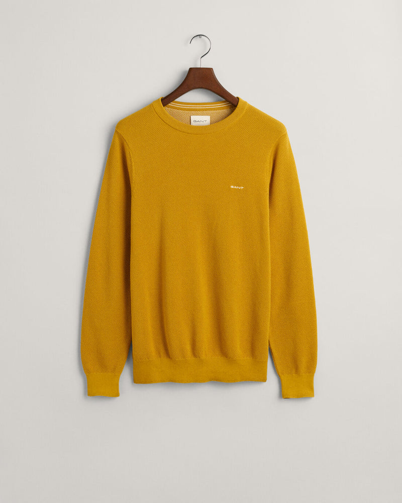 An image of the Gant Cotton Pique Crew Neck