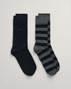 An image of the Gant Barstripe And Solid Sock 2 Pack