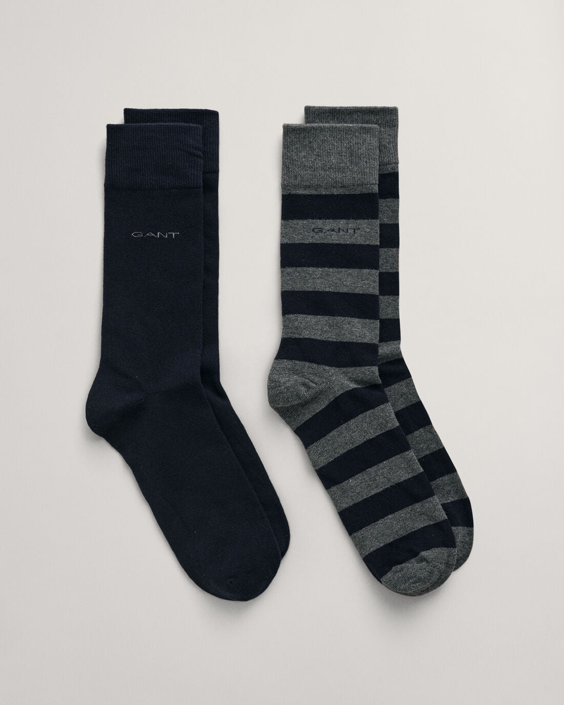 An image of the Gant Barstripe And Solid Sock 2 Pack