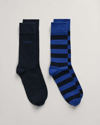An image of the Gant Barstripe And Solid Sock 2 Pack