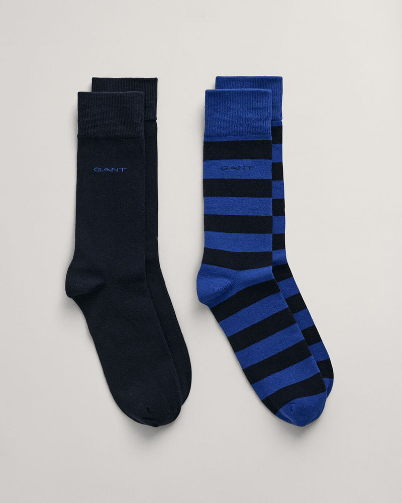 An image of the Gant Barstripe And Solid Sock 2 Pack