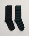 An image of the Gant Barstripe And Solid Sock 2 Pack