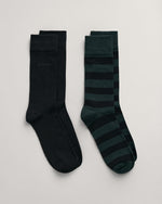 An image of the Gant Barstripe And Solid Sock 2 Pack