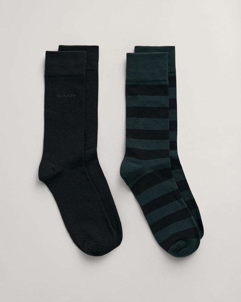 An image of the Gant Barstripe And Solid Sock 2 Pack