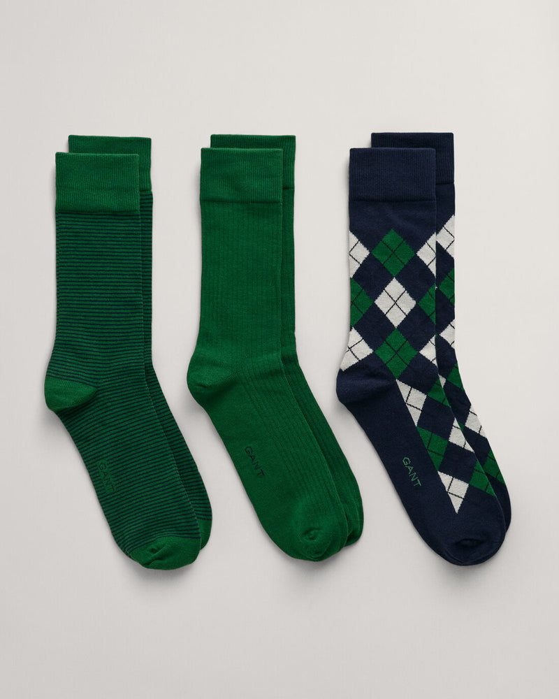 An image of the Gant Argyle Socks 3 Pack