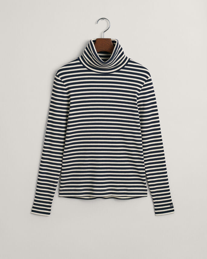 An image of the Gant Stripe Ribbed Turtle Neck
