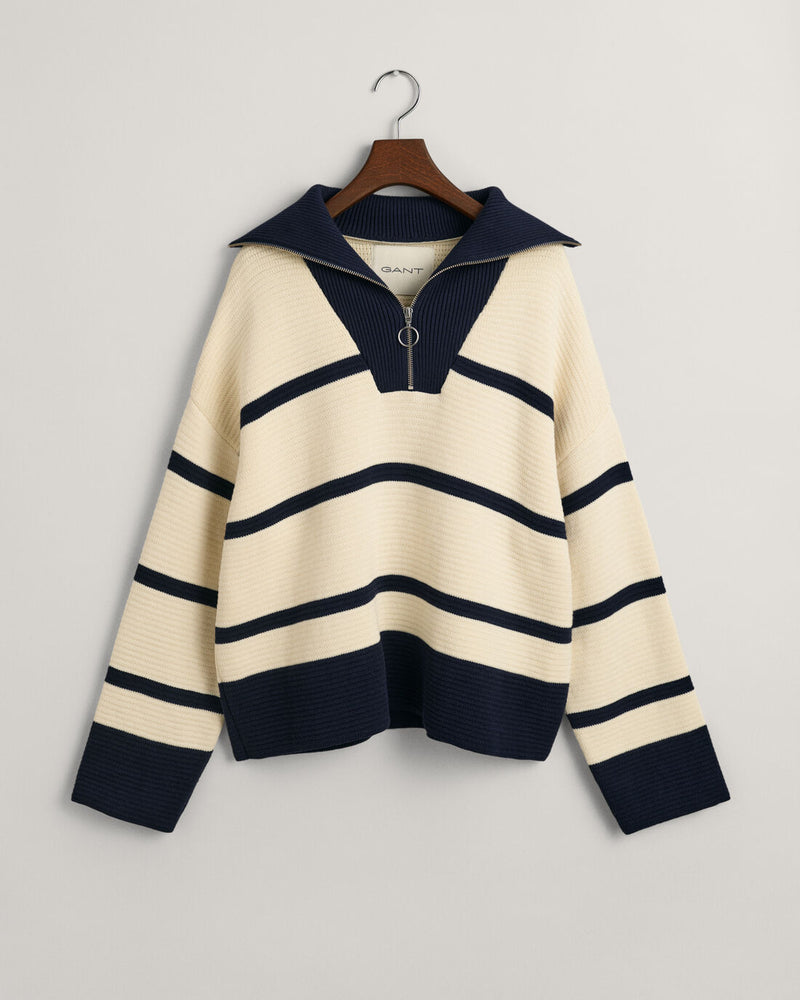 An image of the Gant Stripe 1/2 Zip Jumper