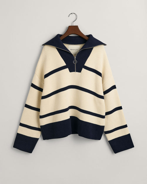 An image of the Gant Stripe 1/2 Zip Jumper