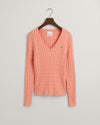 An image of the Gant Stretch Cotton Cable V-Neck