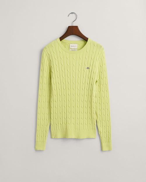 An image of the Gant Stretch Cotton Cable V-Neck