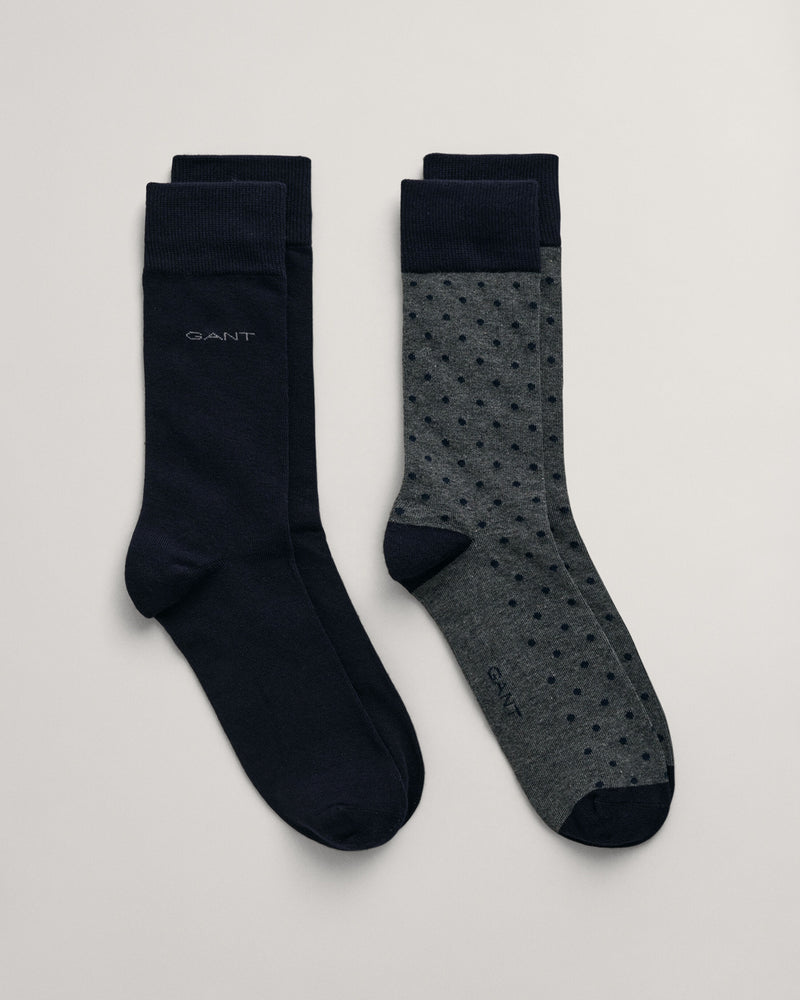 Dot & Solid Socks - 2 Pack