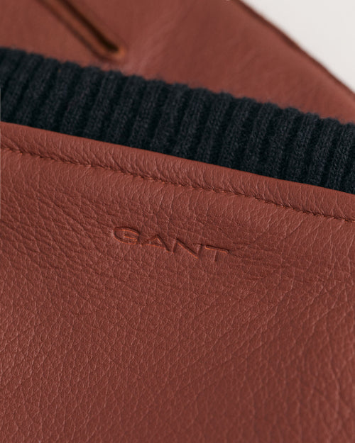 An image of the Gant Cashmere Lined Leather Gloves