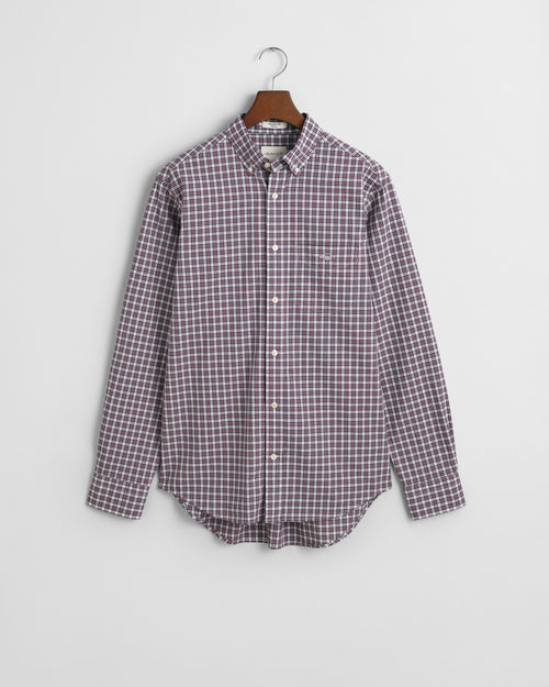 An image of the Gant Regular Fit Poplin Small Check Shirt