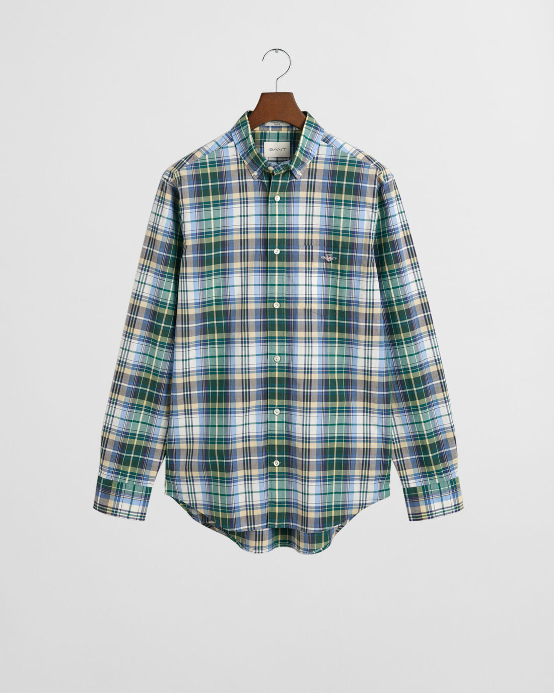 An image of the Gant Regular Fit Poplin Tartan Check Shirt