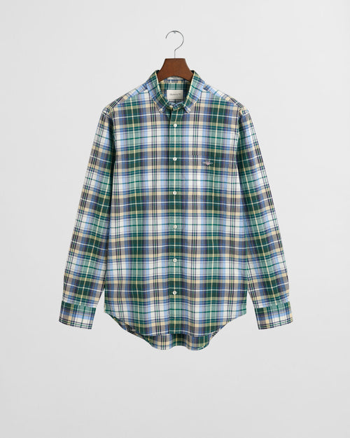 An image of the Gant Regular Fit Poplin Tartan Check Shirt