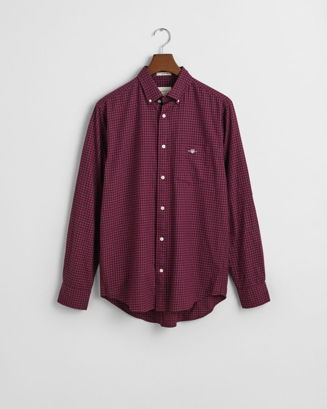 An image of the Gant Regular Fit Micro Checked Flannel Shirt