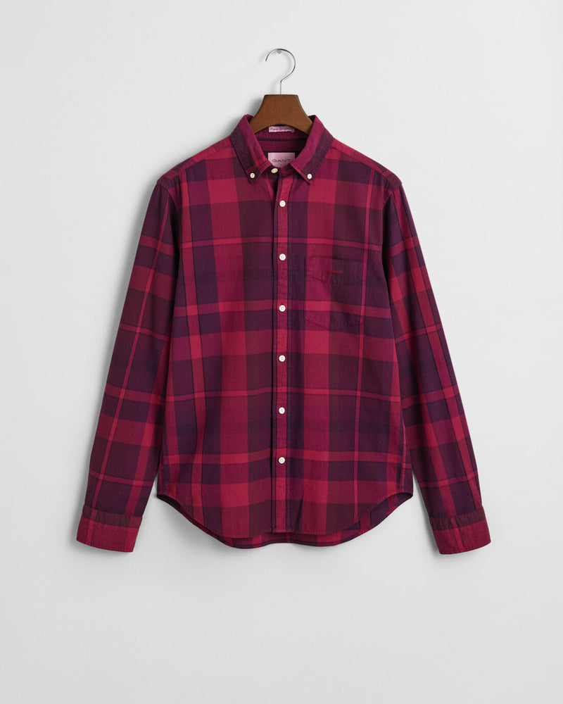 An image of the Gant Regular Fit Garment Dyed Checked Shirt