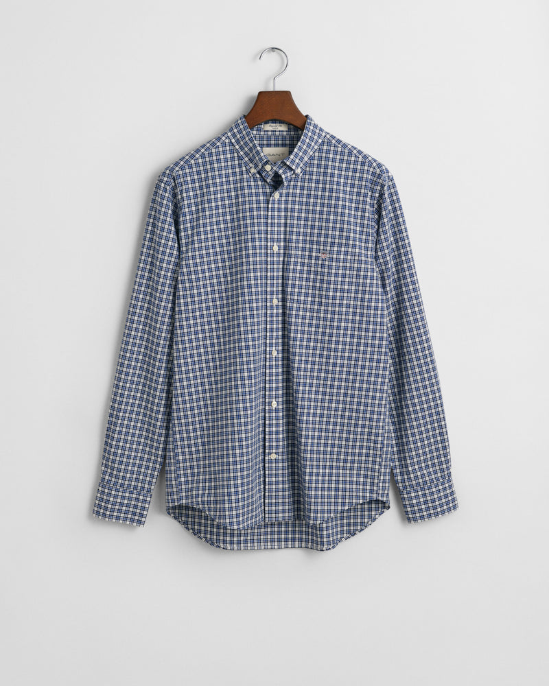 An image of the Gant Regular Fit Poplin Small Check Shirt