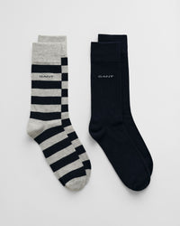 An image of the Gant Barstripe And Solid Socks 2-Pack