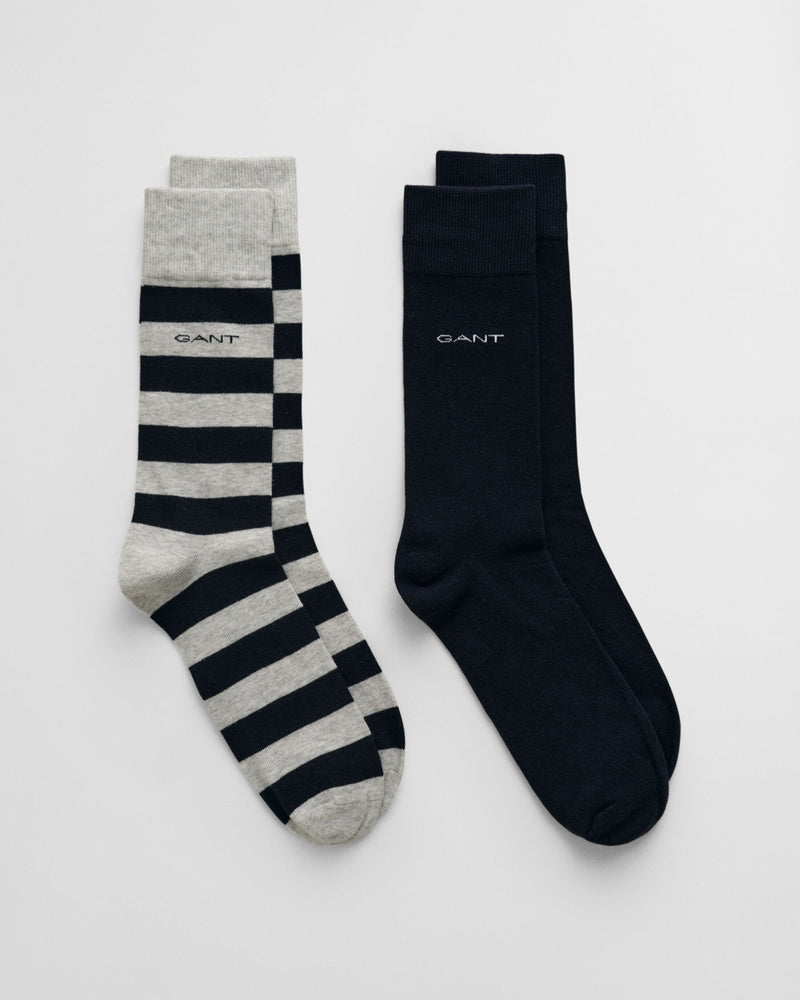 An image of the Gant Barstripe And Solid Socks 2-Pack