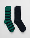 An image of the Gant Barstripe And Solid Socks 2-Pack