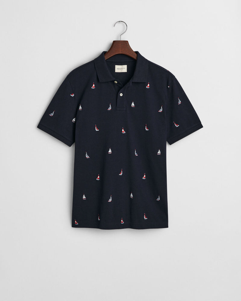 An image of the Gant Embroidered Graphic Polo