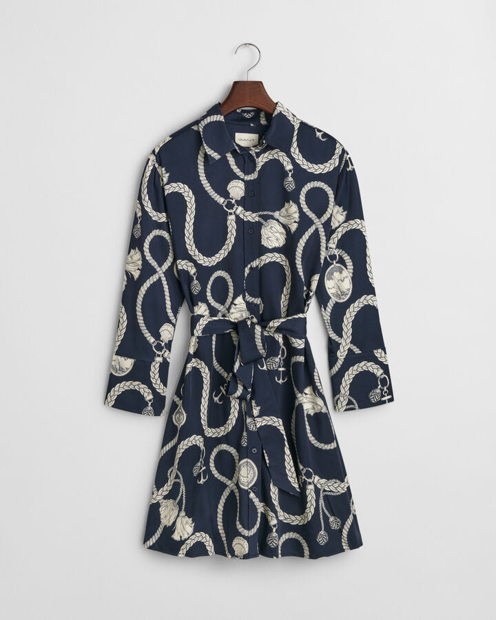 An image of the Gant Sailing Print Shirt Dress